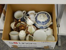 Assorted studioware including casserole dish, jug, etc.