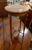 Edwardian mahogany wine table, boxwood stringing and parquetry inlay,