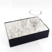 Large Georgian glass rummer, the bucket-shaped bowl on short stem,