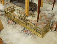 Victorian brass fender,