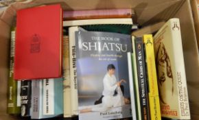 Assorted hardback books on topography, birds,