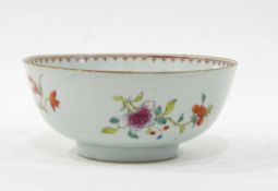 Famille rose bowl with floral decoration