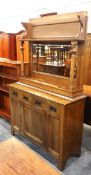 Early 20th century oak mirror-back sideboard,