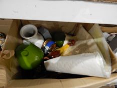 Assorted ceramics and glass ( 1 box)
