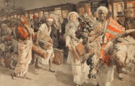 Fortunino Matania (1881-1963) Watercolour and body colour 