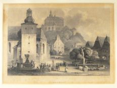 After J Spornberg Coloured engraving 