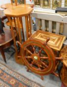 Octagonal pedestal with segmented top,