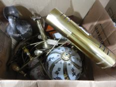 Reproduction brass Edwardian style desk lamp,