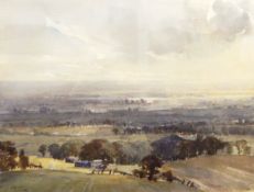 J Allen Hill (British, 20th century) Watercolour drawing 