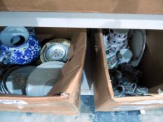 Two part tea service services and assorted china ware ( 2 boxes)