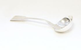 Victorian sauce ladle, fiddle pattern,
