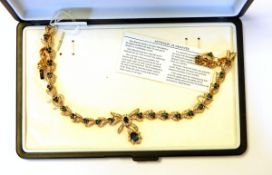 Quantity of sundry costume jewellery and a blue morocco leather jewellery case