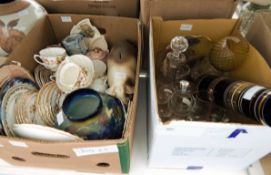 Quantity of assorted ceramics, a pig money,