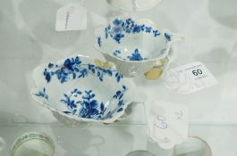 Two 18th century pickle dishes,