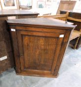 Oak corner cupboard,