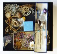 Quantity of sundry costume jewellery (2 boxes)