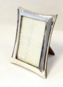 George V rectangular photograph frame, Birmingham 1915, on a trestle support,