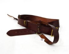 WWI Sam Brown belt with ink inscription for 