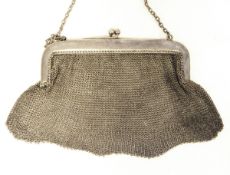 German silver interlinked chain, stamped 835, having one mark coin pendant,