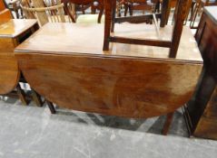 A 19th century mahogany drop-leaf dining table,