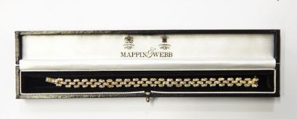 18ct gold and diamond bracelet (matching lot 634),