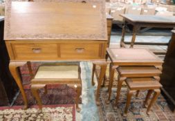 20th century Oriental hardwood writing desk,