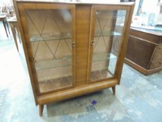 Mid 20th century glazed display cabinet