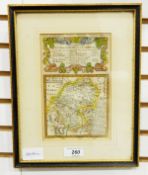 After J Owen and E Bowen 18th century handcoloured map of Westmoreland with the distance for 