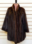 Dark mink three-quarter length jacket