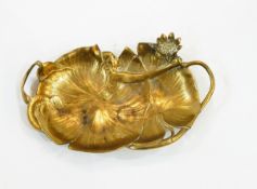 Brass bowl in the shape of lily pads