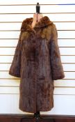 Vintage squirrel coat labelled 'Thorpe & Crump Limited,