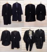 A Harrods gentlemen's blue cashmere coat, Gentlemen's blue wool overcoat by Guards,