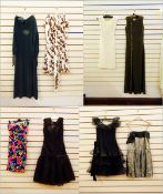 Tomasz Starzewski Couture olive green long evening dress, sleeveless, trimmed with green velvet,