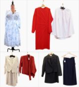 1960's Jaeger pink and white striped skirt,