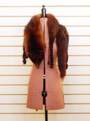 Vintage fur coat together with a fox scarf bearing its head (2)