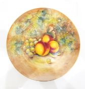 20th century Royal Worcester china plate with gilt rim,