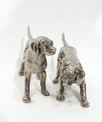 Art Nouveau rectangular pewter plaque by 'WMF', depicting maiden within a stylised tree border, 10.