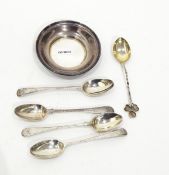 George V circular silver ashtray, 8.