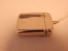 Late Victorian silver vesta case by William Neale, Chester 1895,