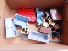 Assorted doll's house furniture 1960's