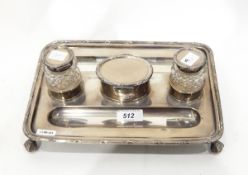 Silver desk stand, London 1913, probably by Goldsmiths & Silversmiths Co Ltd,