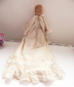 Chad Valley doll with pressed felt face, soft bodied, labelled 'Hygienic Toys made in England,