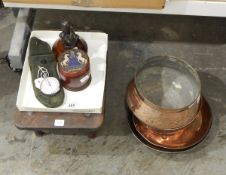 Bronze model of child riding a turtle,