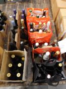 Mixed wines and spirits including gin,