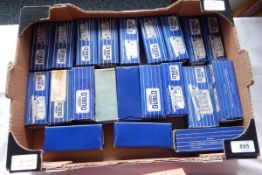 21 Hornby 00 goods rolling stock in original blue boxes