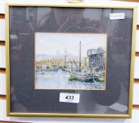 Unattributed (20th century) Watercolour A view of Lincoln Cathedral from the river, unsigned,