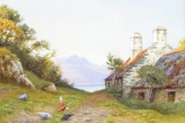 J W Allott (19th century) Watercolour 