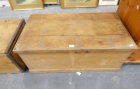 19th century pine blanket chest