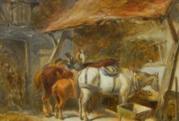 19th century school Oil on board 