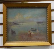 A Mullineaux (early 20th century) Two oils on board 